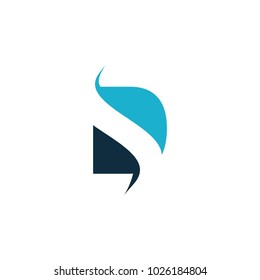 lettet DS negative space logo design