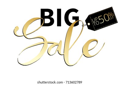 Letthering large sale, poster, advertising poster for shops