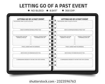 Letting Go Forgiveness Interactive Worksheet Journal Inserts Planner Notebook Self Help Tool Therapy Mental Health Counseling Ai, Logbook Or Notebook Kdp Journal