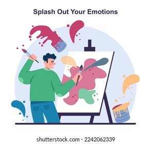 Letting out your emotions. The concept of the BASIC Ph. Model for coping with grief, emotions management. A method for dealing with psychological stress and trauma. Flat vector illustration