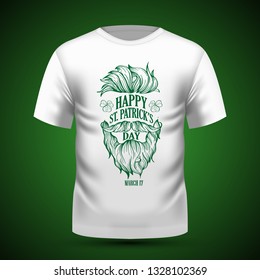 Lettring for Saint Patricks Day on t-shirt. Vector illustration, EPS 10