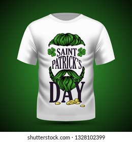 Lettring for Saint Patricks Day on t-shirt. Vector illustration, EPS 10