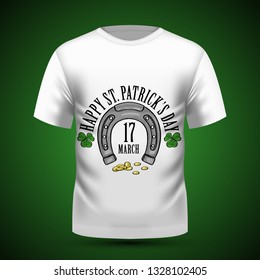 Lettring for Saint Patricks Day on t-shirt. Vector illustration, EPS 10