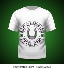 Lettring for Saint Patricks Day on t-shirt. Vector illustration, EPS 10