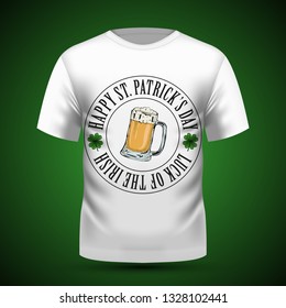 Lettring for Saint Patricks Day on t-shirt. Vector illustration, EPS 10