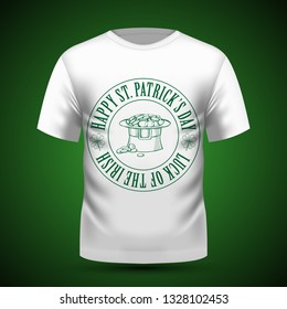Lettring for Saint Patricks Day on t-shirt. Vector illustration, EPS 10