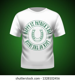 Lettring for Saint Patricks Day on t-shirt. Vector illustration, EPS 10