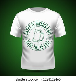 Lettring for Saint Patricks Day on t-shirt. Vector illustration, EPS 10