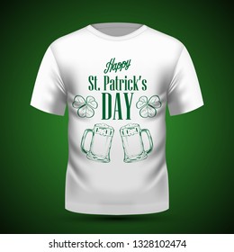 Lettring for Saint Patricks Day on t-shirt. Vector illustration, EPS 10