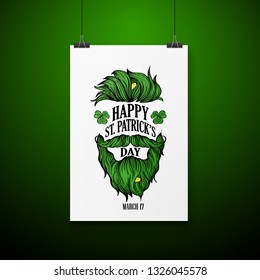 Lettring for Saint Patricks Day. Vector illustration, EPS 10