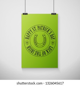 Lettring for Saint Patricks Day. Vector illustration, EPS 10
