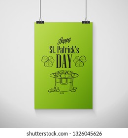 Lettring for Saint Patricks Day. Vector illustration, EPS 10