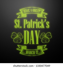 Lettring for Saint Patricks Day. Vector illustration, EPS 10