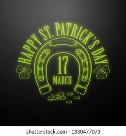 Lettring for Saint Patricks Day. Vector illustration, EPS 10