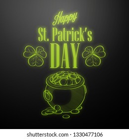 Lettring for Saint Patricks Day. Vector illustration, EPS 10