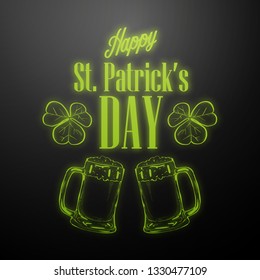 Lettring for Saint Patricks Day. Vector illustration, EPS 10