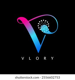 lettter v and vlory logo