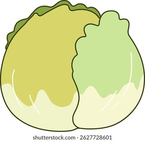 Lettuce among healthy and fresh vegetables