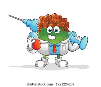 lettuce with bulgogi sauce doctor cartoon character