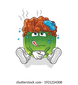 lettuce with bulgogi sauce sick vector. cartoon character