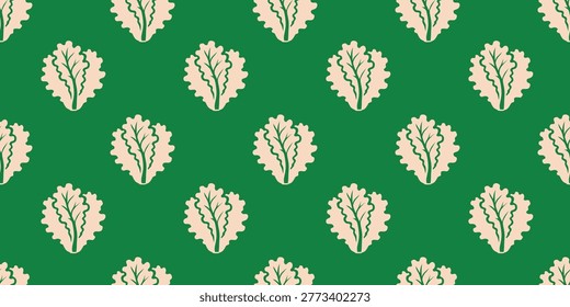 lettuce cartoon seamless pattern for wallpaper or design element.