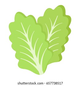 Lettuce flat icon, vegetable and salad leaf, vector graphics, a colorful solid pattern on a white background, eps 10.