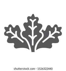 Lettuce glyph icon, vegetable and organic, salad sign, vector graphics, a solid pattern on a white background, eps 10.