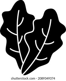 Lettuce Glyph Icon Vegetable Vector