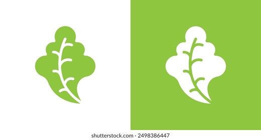 Lettuce icon flat line symbol set.