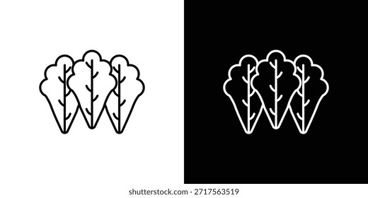 Icono de lechuga icono de Vector lineal. Líneas de trazo editables.