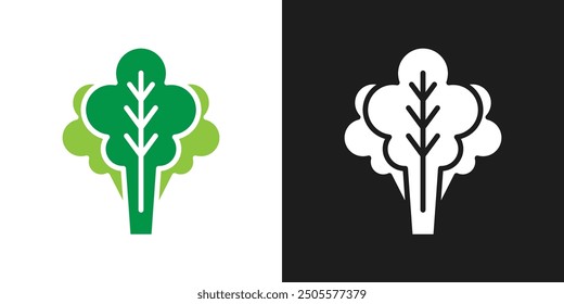 Lettuce icon logo set vector