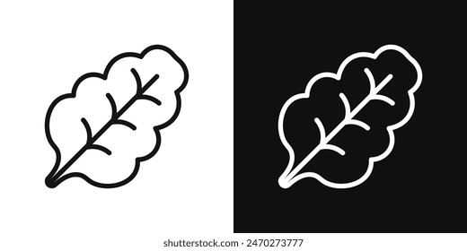 Lettuce icon pack. Cabbage vegetable plant vector sign. Foliage leaves icon.