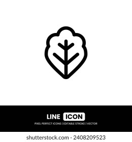 Lettuce icon pixel perfect | Vector outline illustration