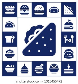 lettuce icon set. 17 filled lettuce icons.  Collection Of - Hamburger, Taco, Sandwich, Salad, Burger, Tacos