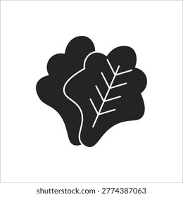 lettuce icon. simple solid vector