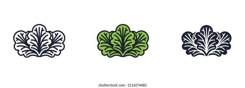 Lettuce icon symbol template for graphic and web design collection logo vector illustration