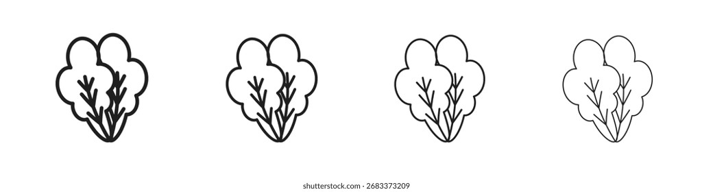 Ícone de alface gráficos vetoriais. ícones de vetor de estilo preto