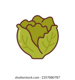Lettuce icon in vector. Illustration