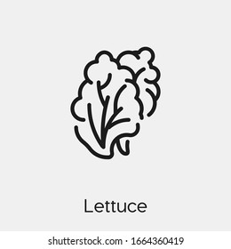 lettuce icon vector. Linear style sign for mobile concept and web design. lettuce symbol illustration. Pixel vector graphics - Vector.