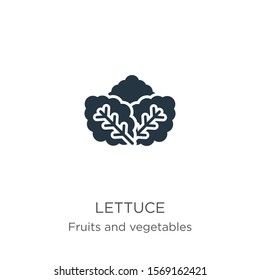 Lettuce icon vector. Trendy flat lettuce icon from fruits collection isolated on white background. Vector illustration can be used for web and mobile graphic design, logo, eps10