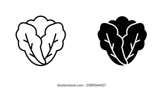 Lettuce icons thin line illustrations designs