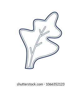 Lettuce leave sign. Vector. Flat style black icon on white.