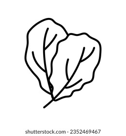 Icono de línea de la letra, símbolo del vector de contorno en fondo blanco