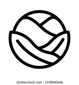 Lettuce outline icon, line vector sign, linear pictogram isolated on white. Vector Illustration