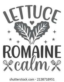 lettuce romaine calm SVG T-Shirt Design.