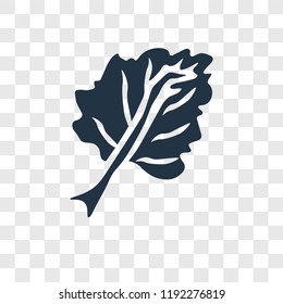 Lettuce vector icon isolated on transparent background, Lettuce transparency logo concept