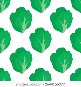 Lettuce Wave Seamless Pattern Design