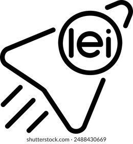Vector de ilustración de icono de línea Leu