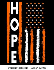 Leukemia Awareness. Hope T shirt Design