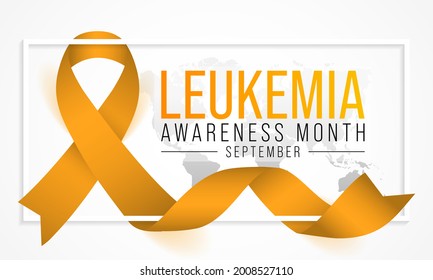 En septiembre se observa cada año un mes de sensibilización sobre la leucemia, es el cáncer de los tejidos formadores de sangre del organismo, incluyendo la médula ósea y el sistema linfático. Ilustración del vector
